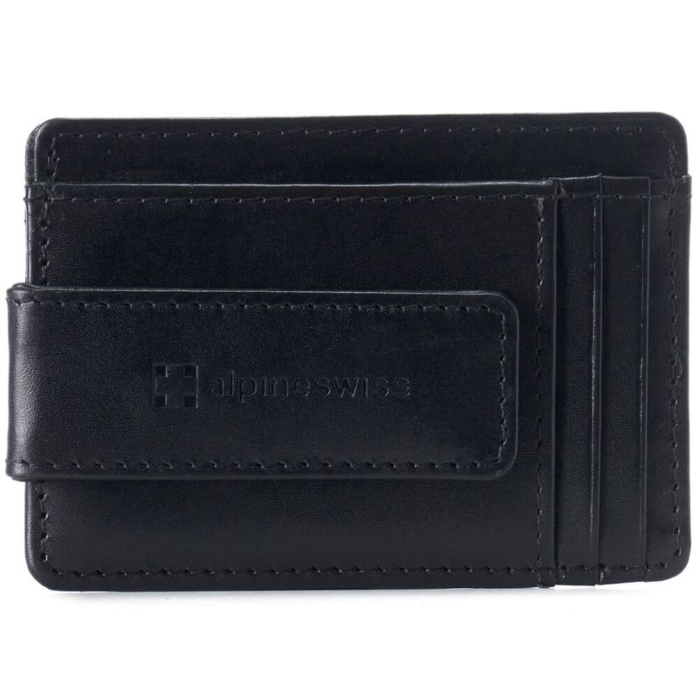 Alpine Swiss Mens RFID Minimalist Money Clip Front Pocket Wallet Slim ID Holder